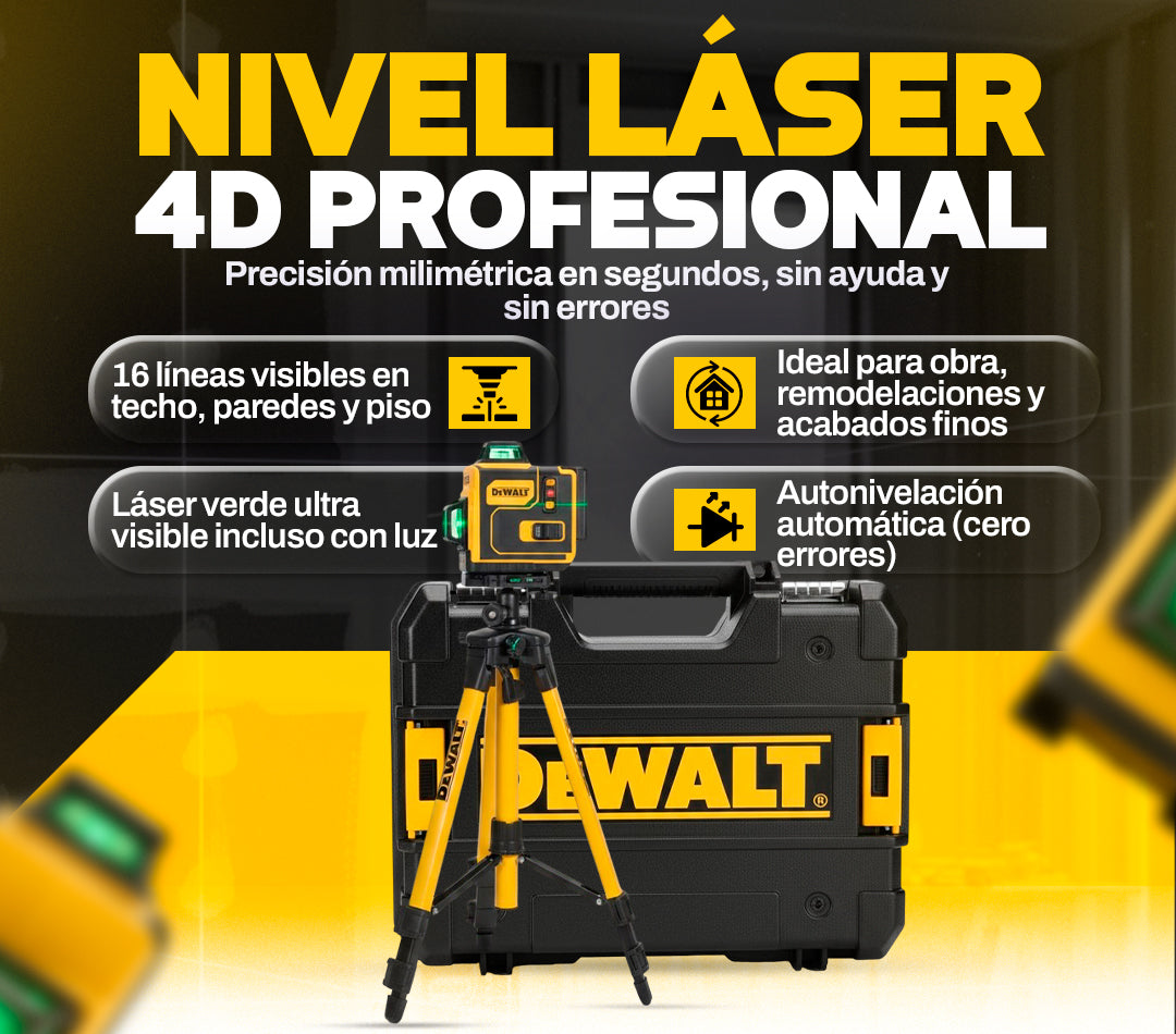 NIVEL LASER 4D PROFESIONAL